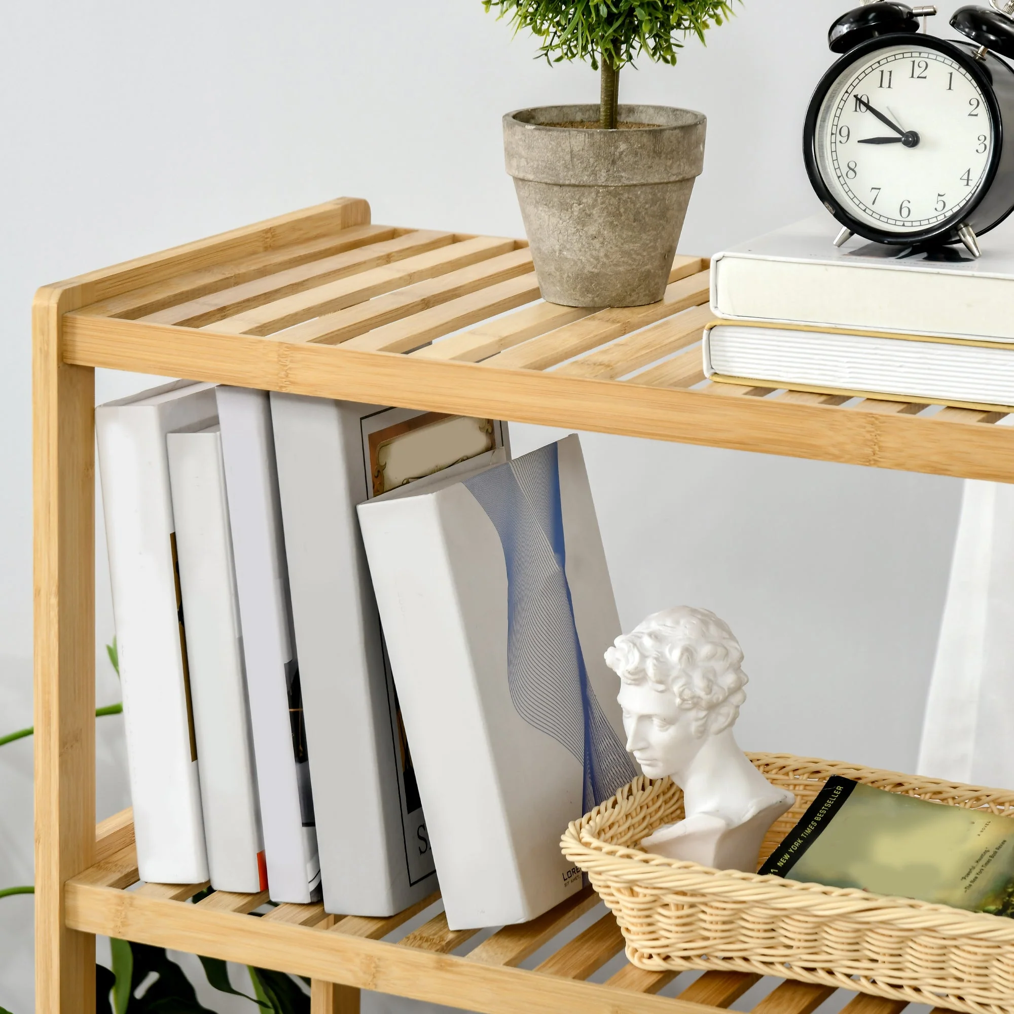 Beach Shelf 4-Tier Bookshelf Bamboo Natural Finish - Image 7