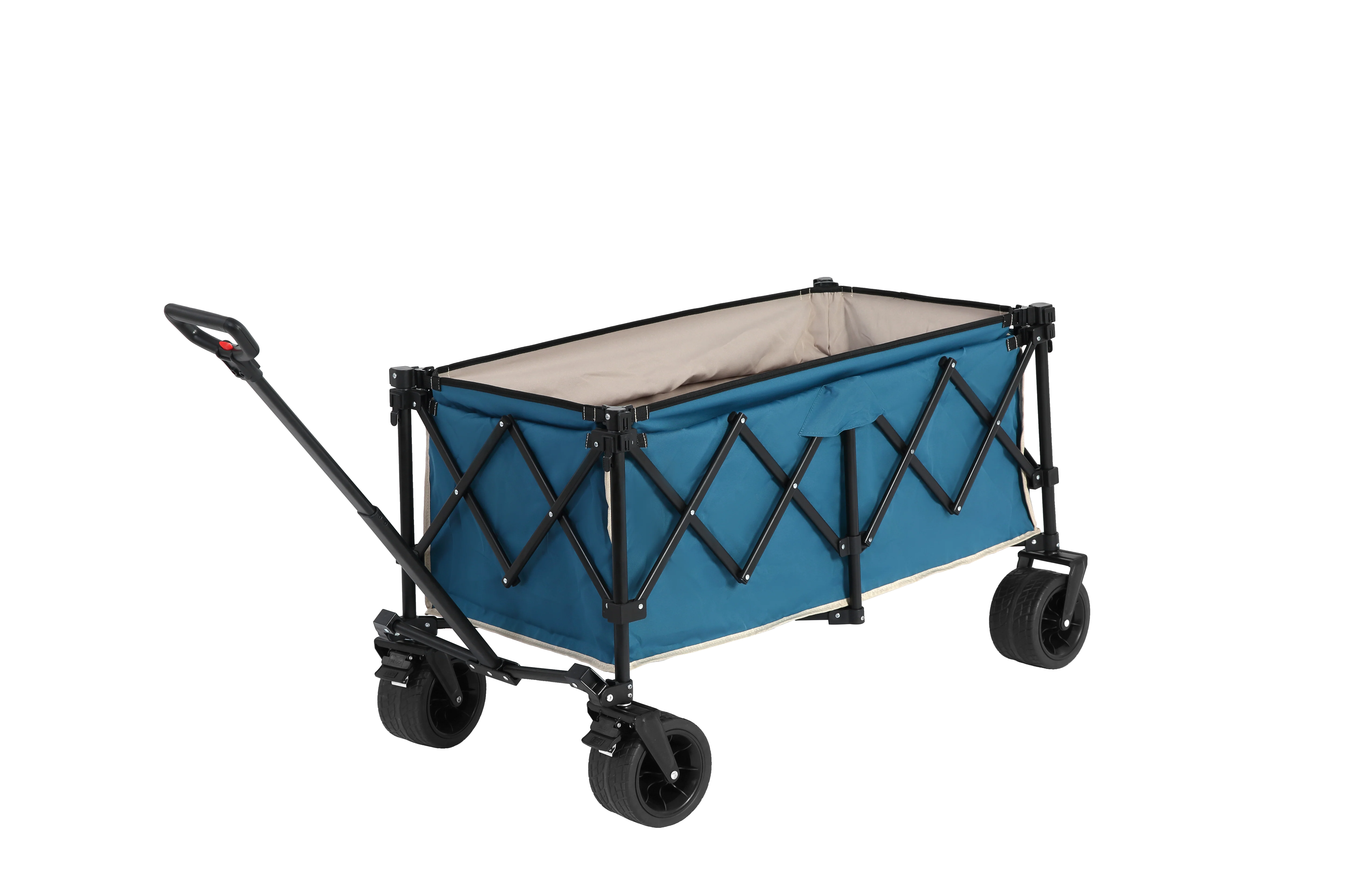 Beach Wagon, Collapsible 220lbs, Heavy Duty, All-Terrain Wheels, Blue - Image 7