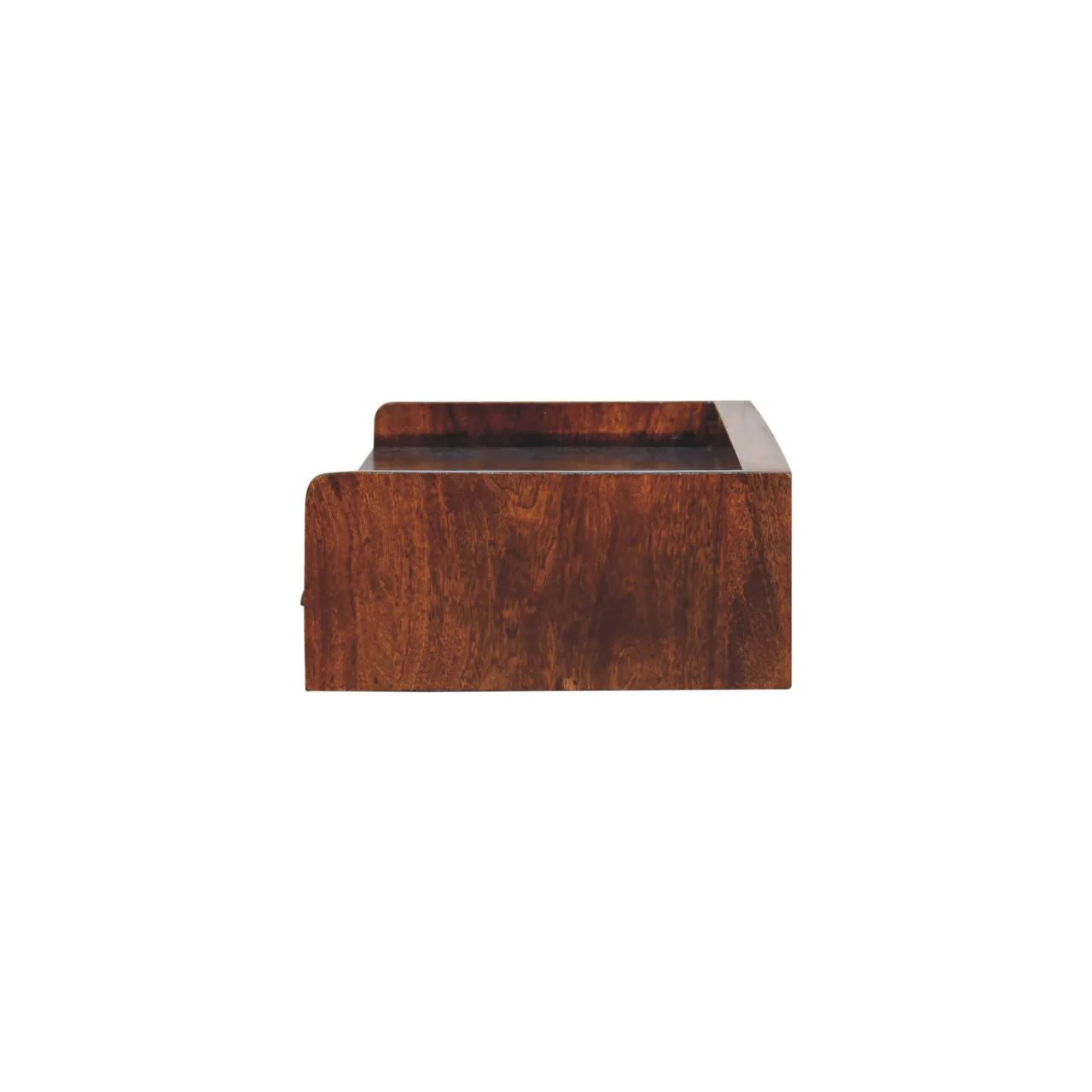 Belmont Wall-Mounted Console Shelf 1 Drawer Solid Wood Dark Brown - Image 8
