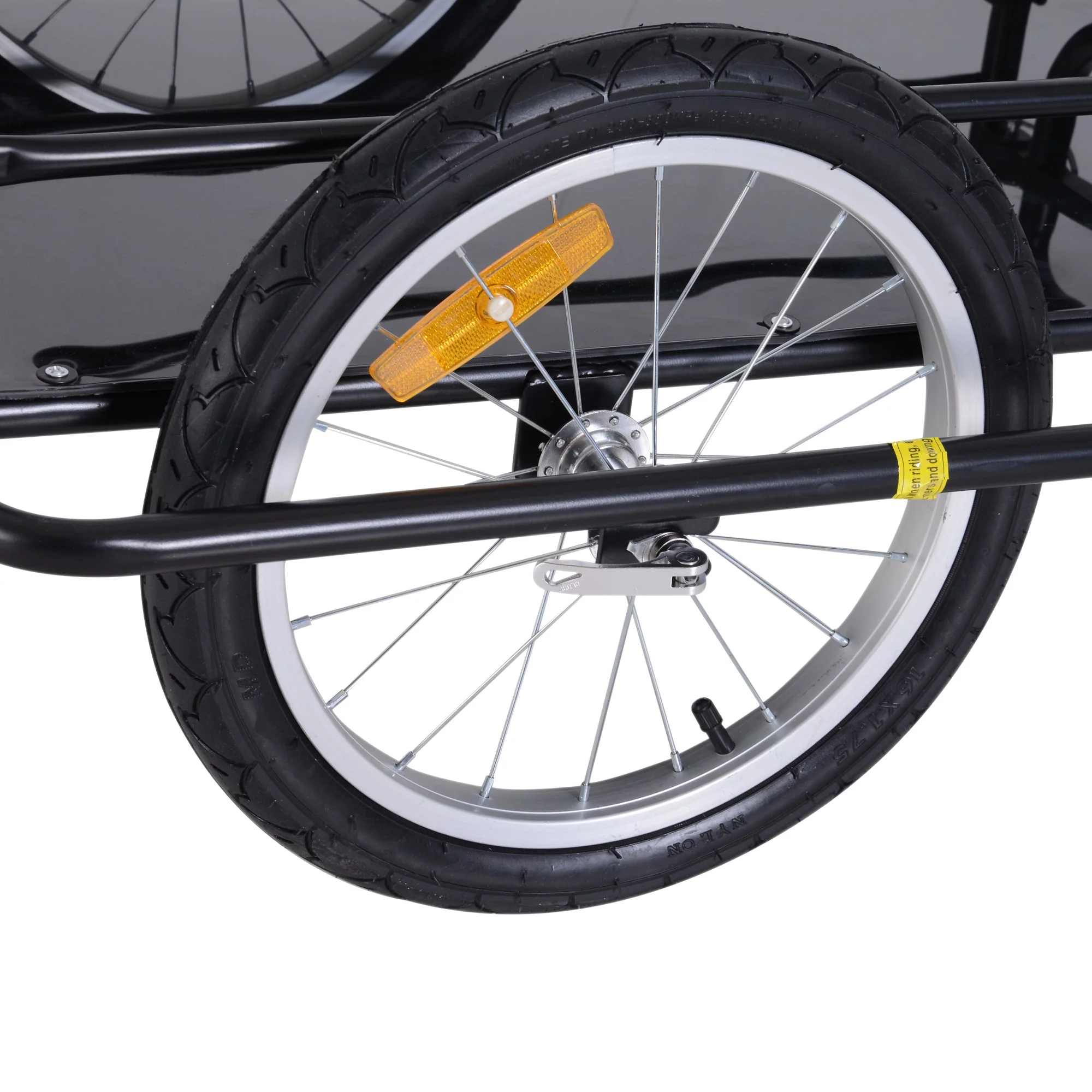 Bicycle Cargo Trailer, 40 kg Load Capacity, Foldable Coupling, Black - Image 8