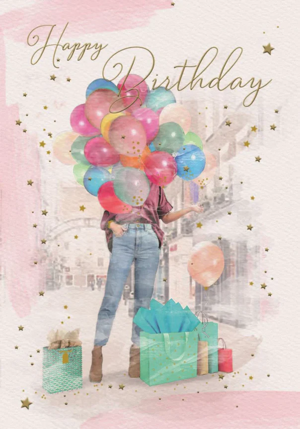 Birthday Card - Balloons