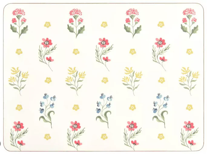 Boho Floral Placemats Set/4