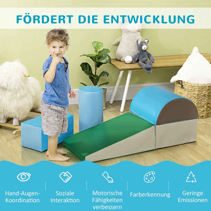 Building Blocks, 5 Piece Foam Soft & Safe for 1-3 Years, Artificial Leather & EPE - Image 8