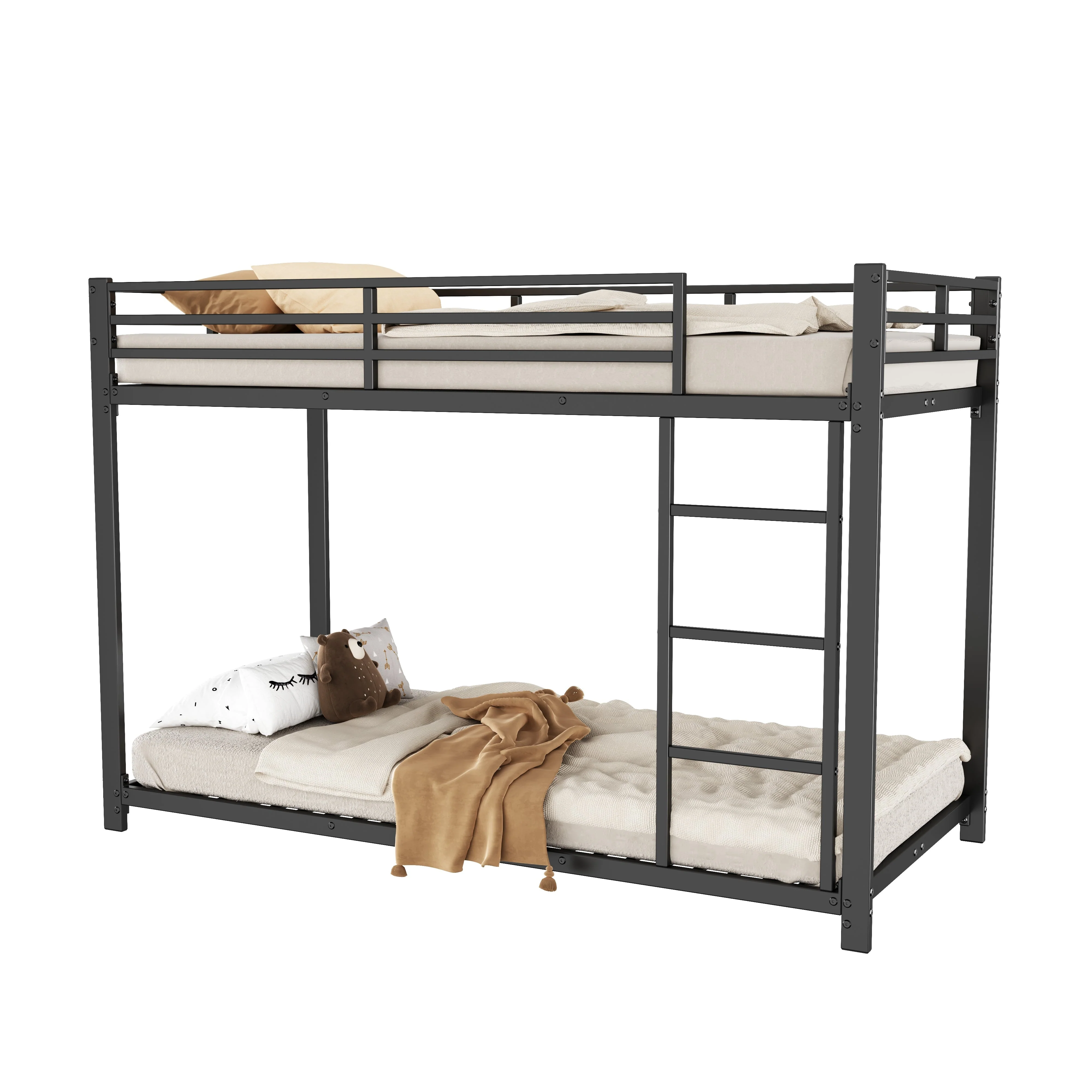 Bunk Bed 90x200 Classic Iron Frame - Black - Image 6