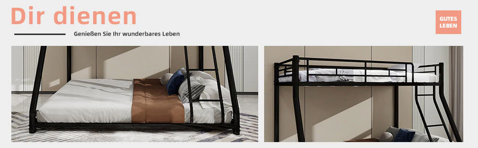 Bunk Bed, Twin Over Full, Metal - Image 7