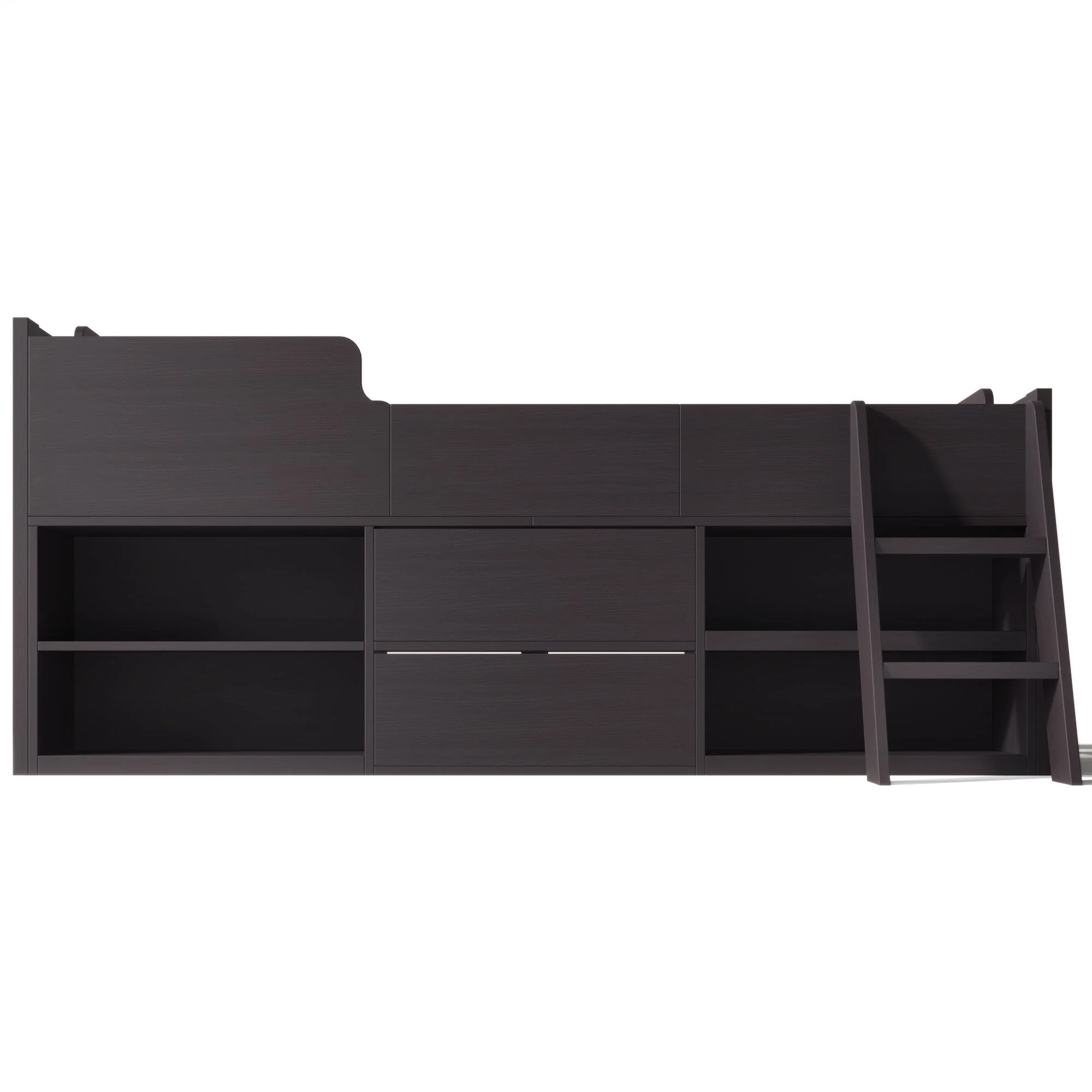 3ft Single Mid Sleeper Cabin Bed with Drawers & Shelf Storage – Wooden Frame - Image 4