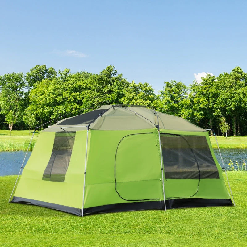Camping Tent Dome Family Tent 4-8 Person 2 Sleeping Cabins - Image 2