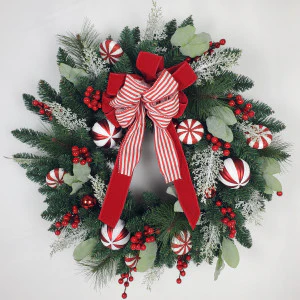 Candy Ball/Ribbon Wreath 76cm