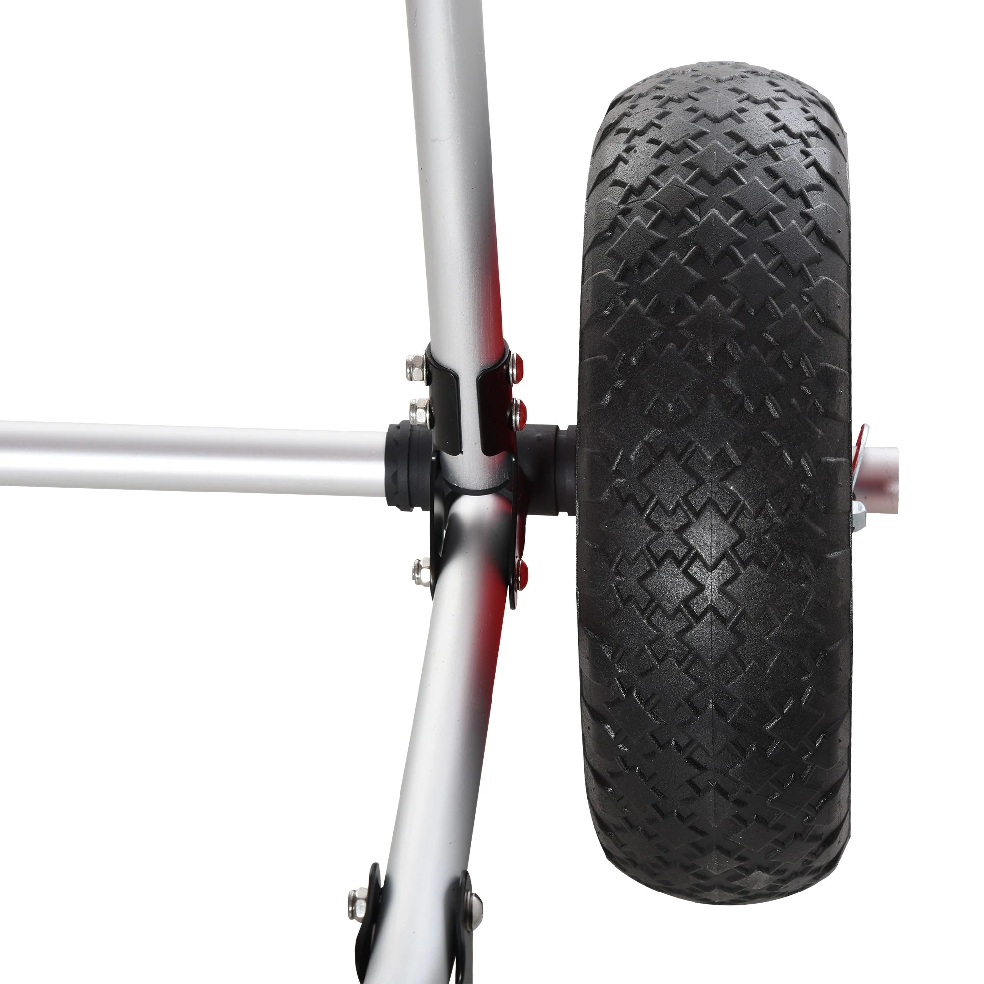 Canoe/Kayak/Surf Trolley Foldable with PU Wheels Padded Aluminum, Silver - Image 7