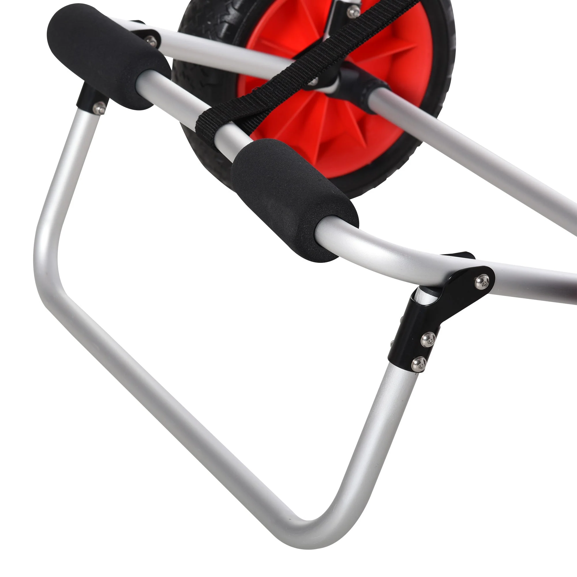Canoe/Kayak/Surf Trolley Foldable with PU Wheels Padded Aluminum, Silver - Image 8