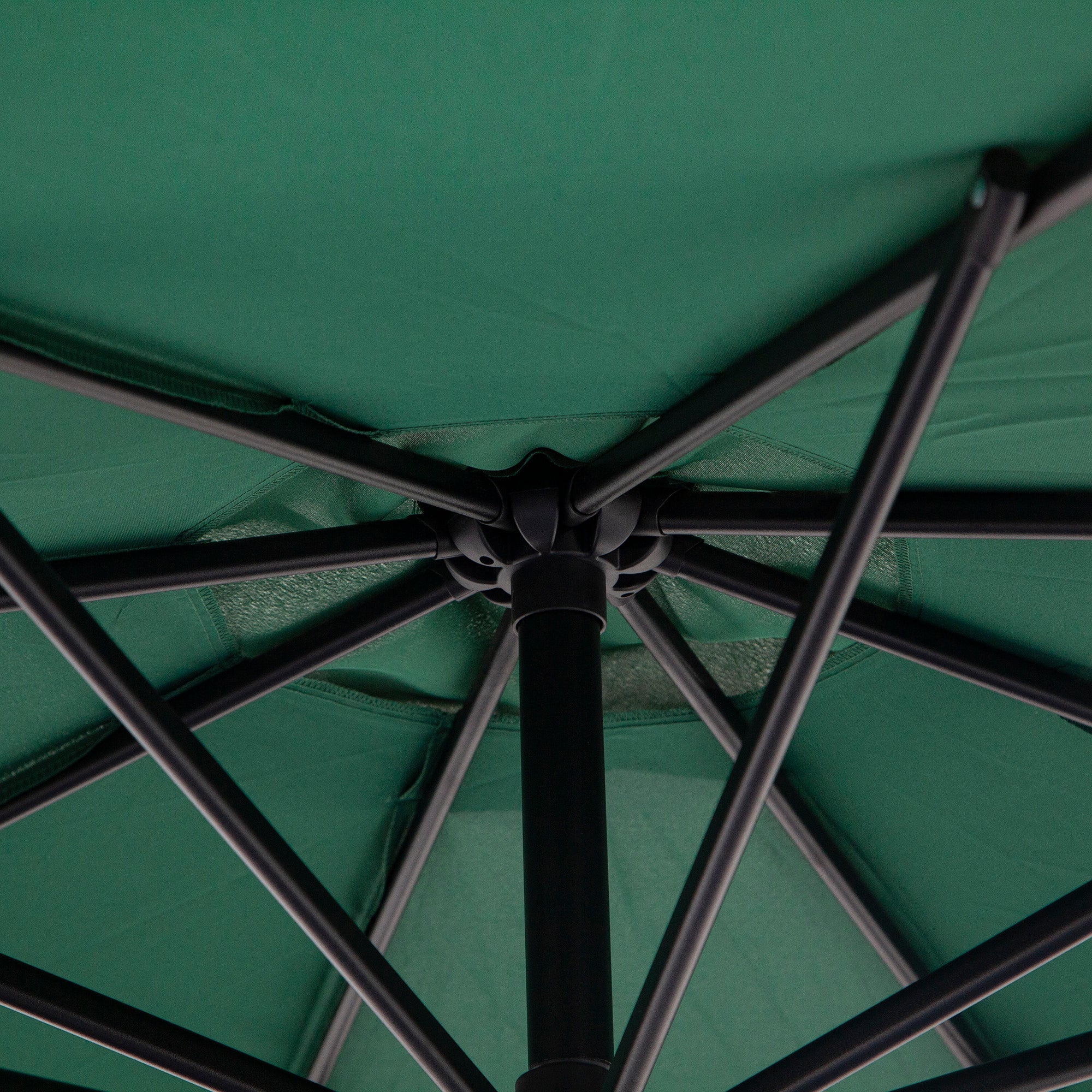 Cantilever Parasol Crank Sunshade Steel Frame Ø2.95x2.45m Green Polyester - Image 7