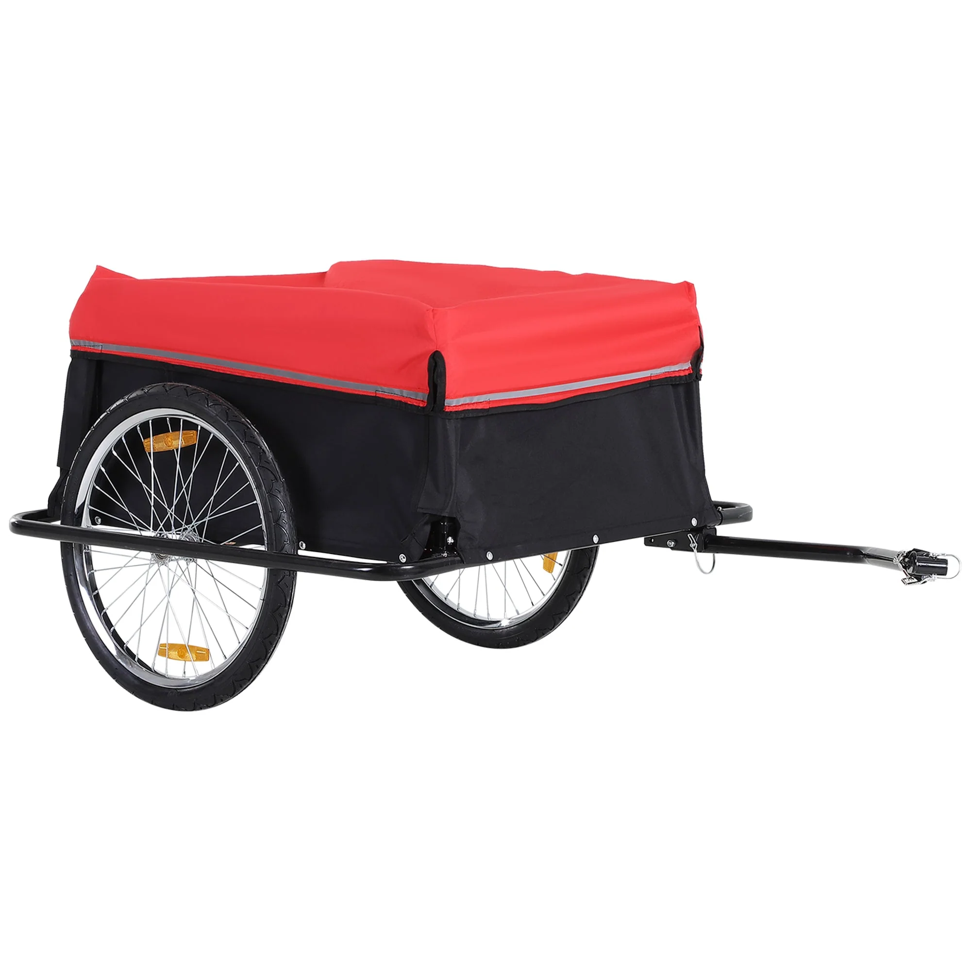 Cargo trailer transport trailer 2-wheel bike, robust & versatile, black red - Image 2