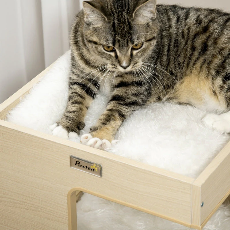 Cat Barrel, 2 Levels with Toys, Natural + Light Grey - Image 6