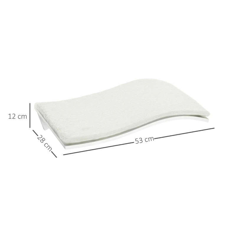 Cat Climbing Wall Hammock Bed, Wall Mounted Furniture, Plush MDF White - Image 3
