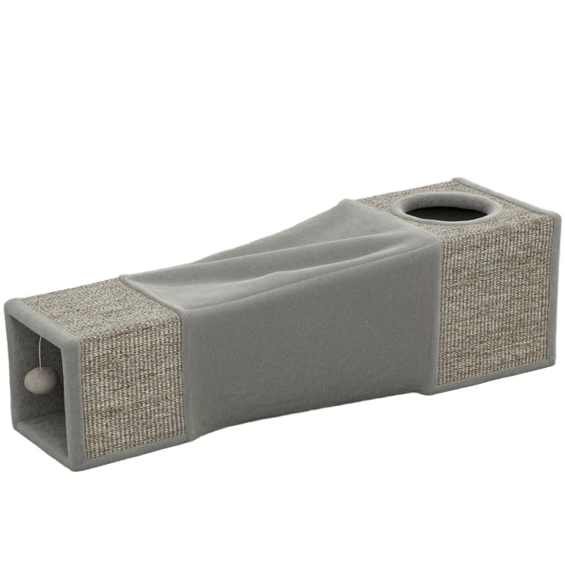 Cat Tunnel, Foldable Sisal Play, Brown+Gray - Image 2