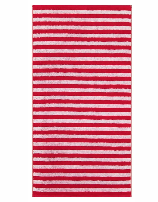 Cawo Towel - Red Stripe