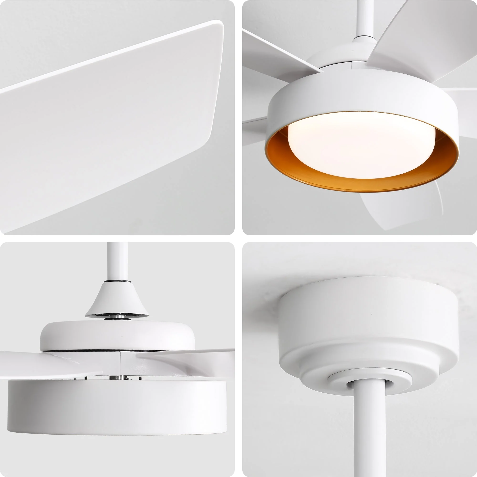 Ceiling Fan 42-Inch 22W LED Light Remote Control Reversible DC Motor White - Image 7
