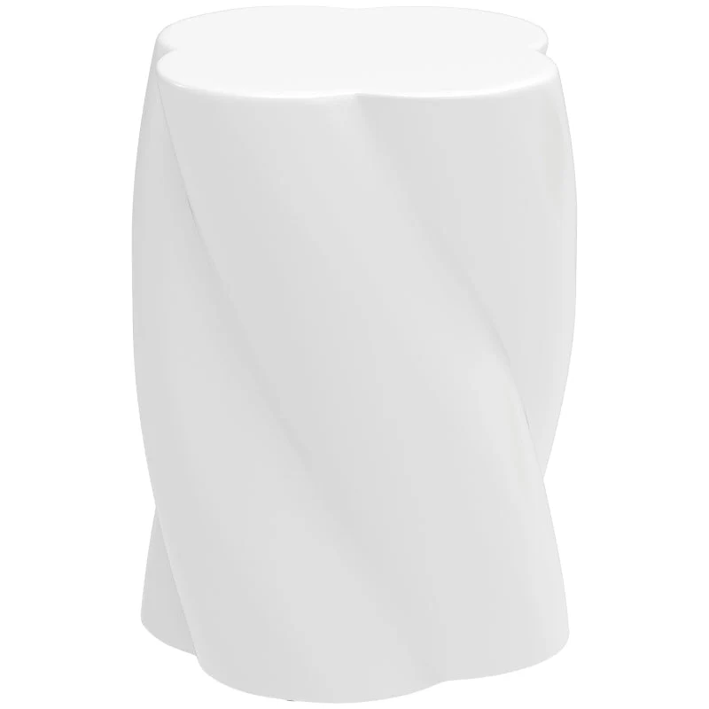 Ceramic Spiral Stool, 120 kg Load, Weatherproof, White - Image 2