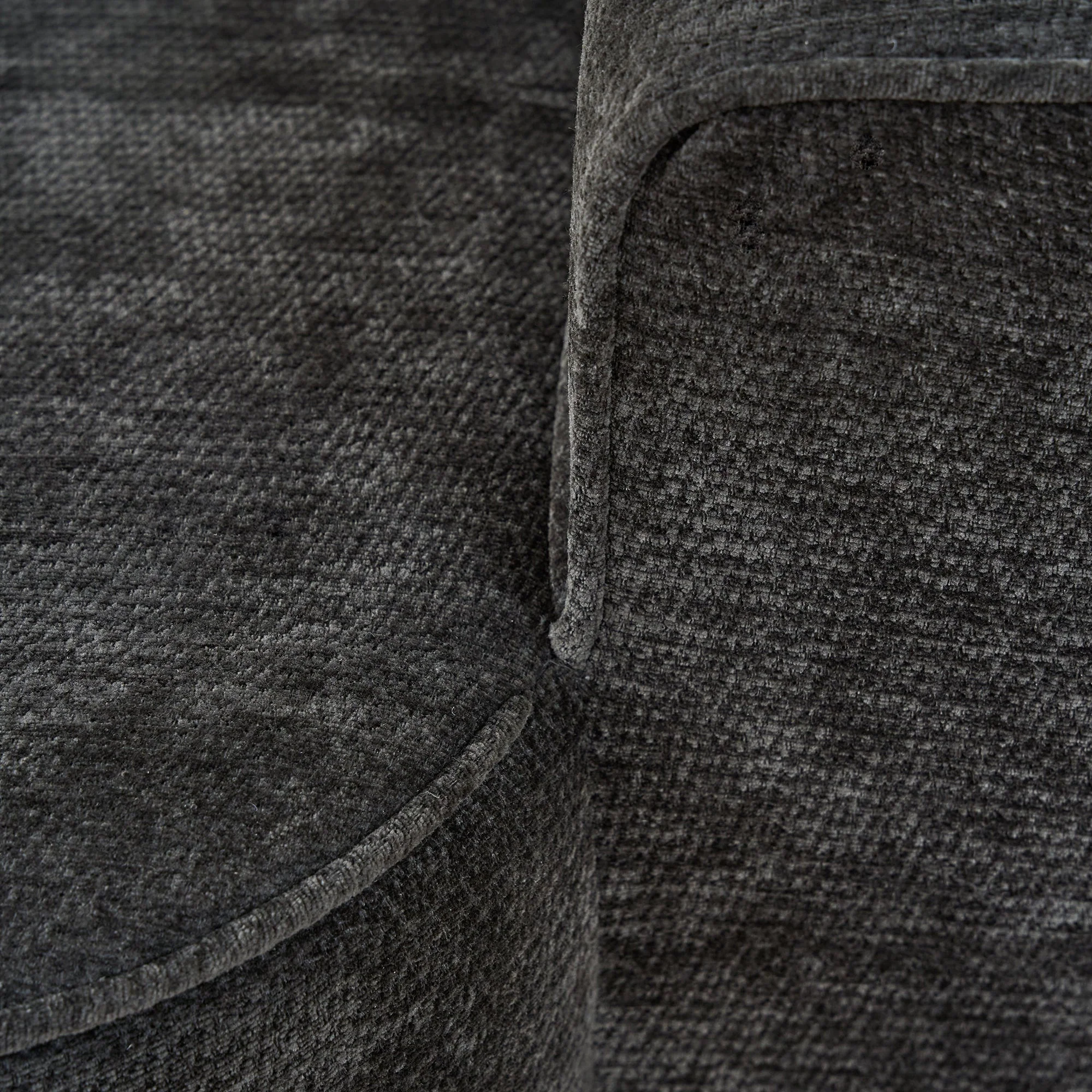Chaise Longue Sofa with Cushions and Side Pockets, No Assembly, Black - Image 6