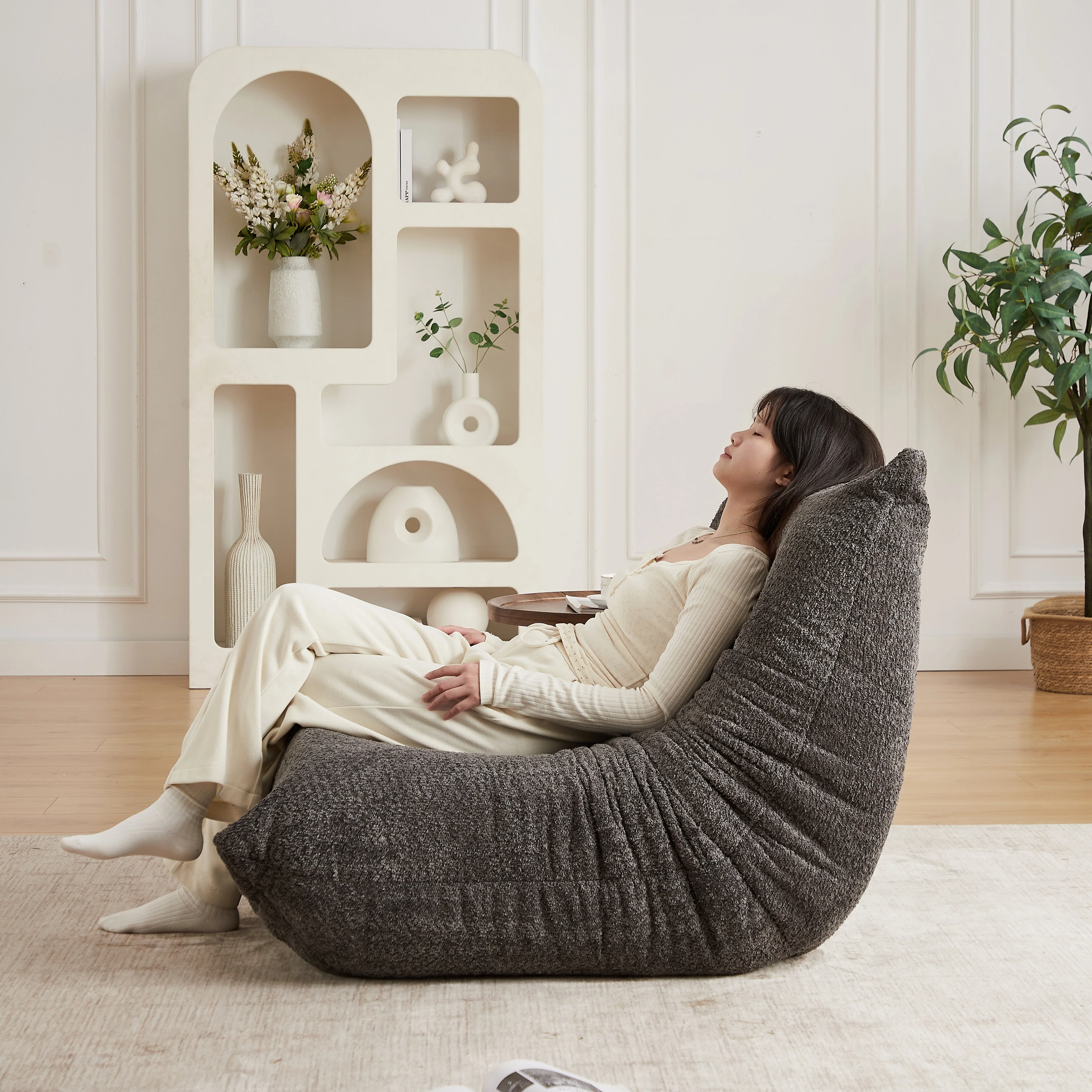 Chenille Togo Two-Seater Sofa with Memory Foam and High-Density Elastic Foam, Chenille Fabric - Image 9