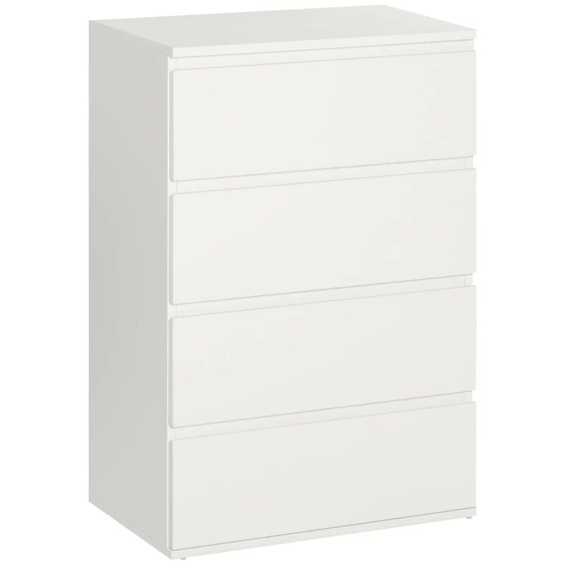 Chest of Drawers, 4-Drawer Storage Cabinets Modern Dresser, Particle Board