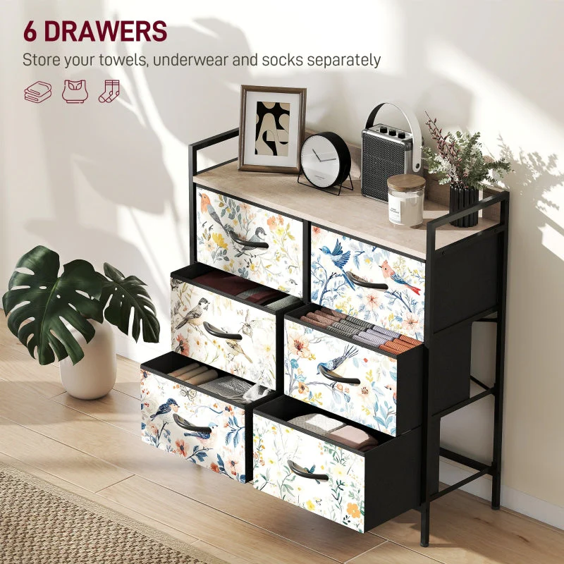 Chest of Drawers, 6-Drawer, White - Image 4