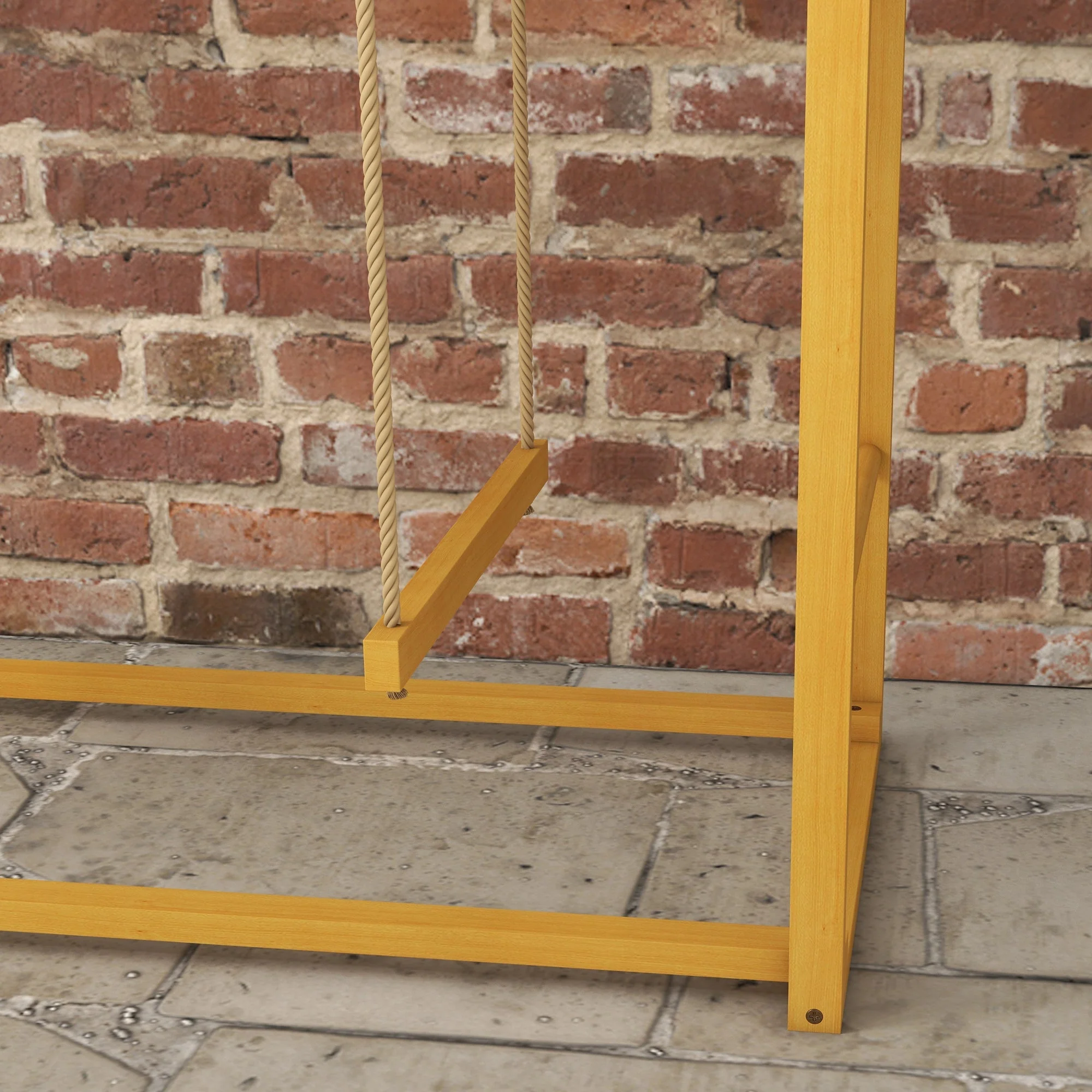 Chicken Play Frame, Playground with Swings and Ladder for 3-4 Chickens, Natural Wood - Image 7