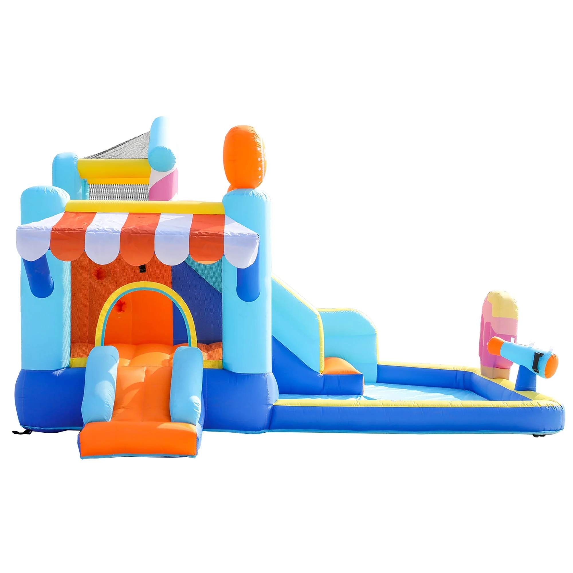 Children's Bouncy Castle Multifunctional Outdoor Water Park + Trampoline, Slide, 450W Blower - Image 8