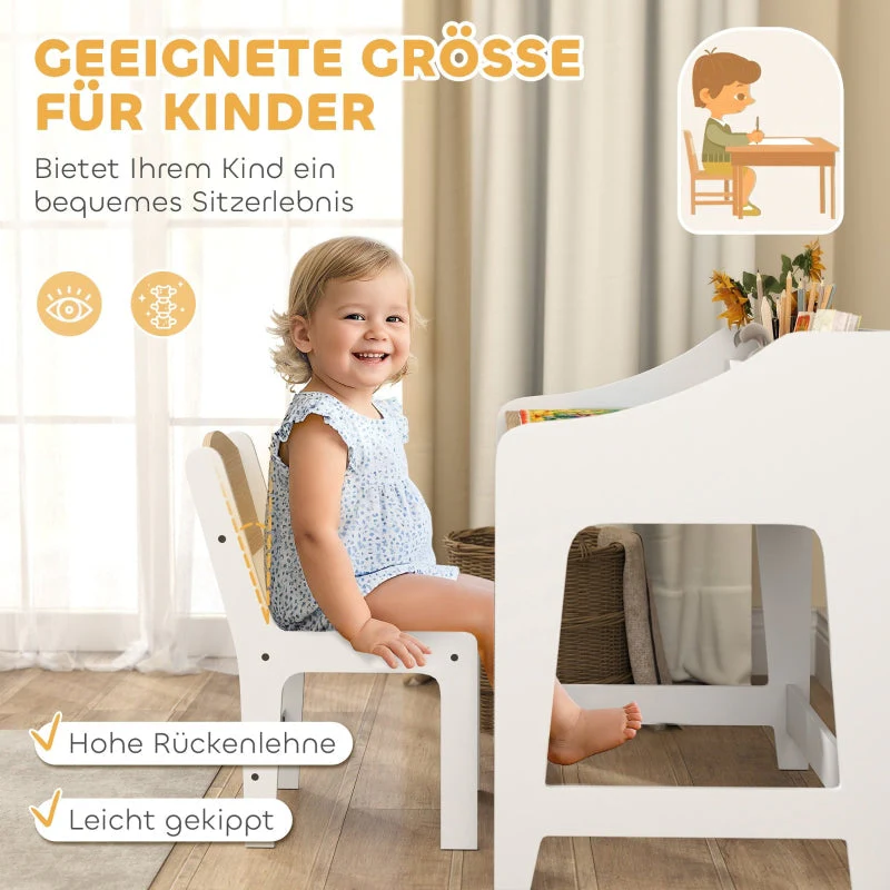 Children's Desk Set, Storage, Chair, Wood - Image 5
