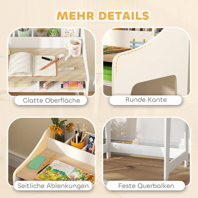 Children's Desk Set, Storage, Chair, Wood - Image 6
