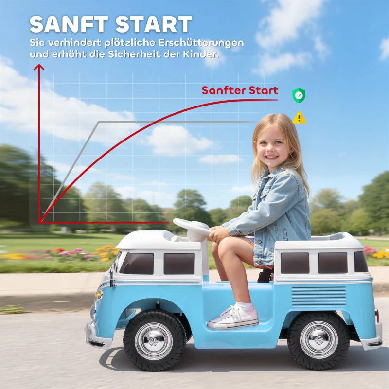 Children's Electric Car with 12V Dual Motor and MP3, Blue - Image 5
