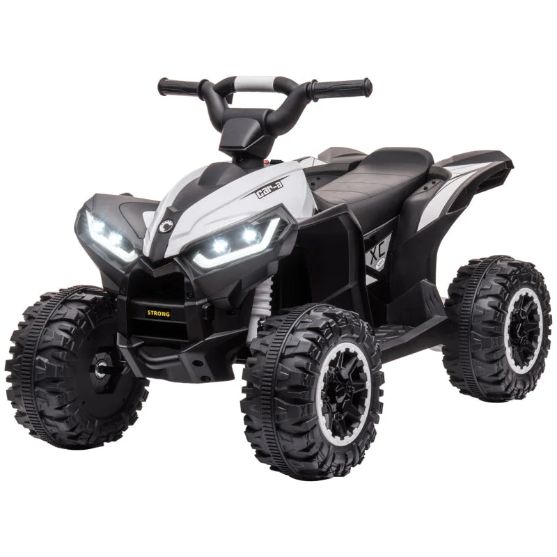 Children's Quad Electric Car, 6 km/h, Sound and Light, Black and White - Image 2