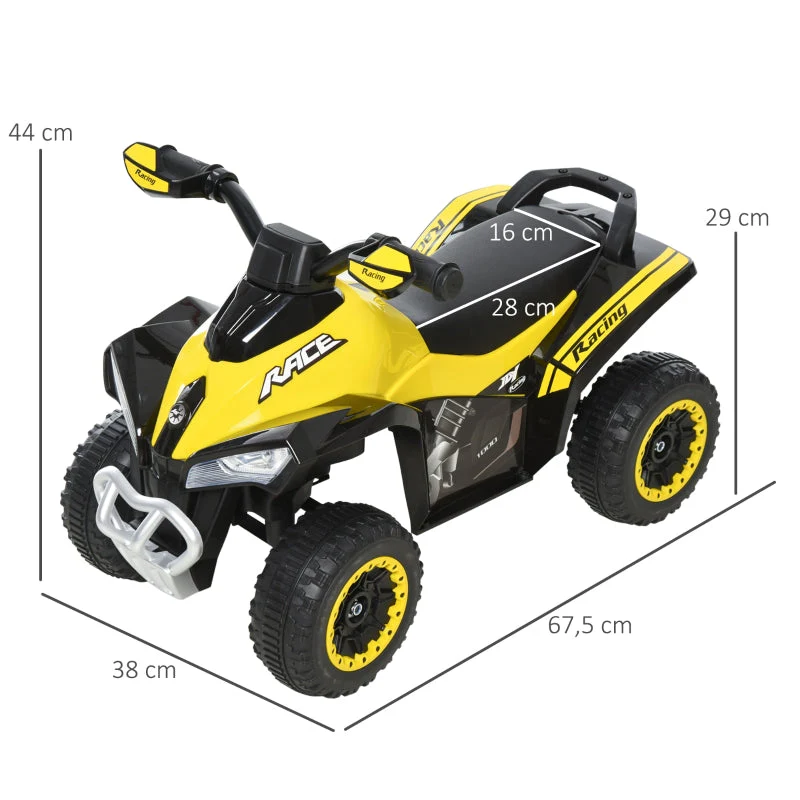 Children's Ride-On Pedal Car with light, music, for 18-36 months, yellow plastic and steel - Image 3