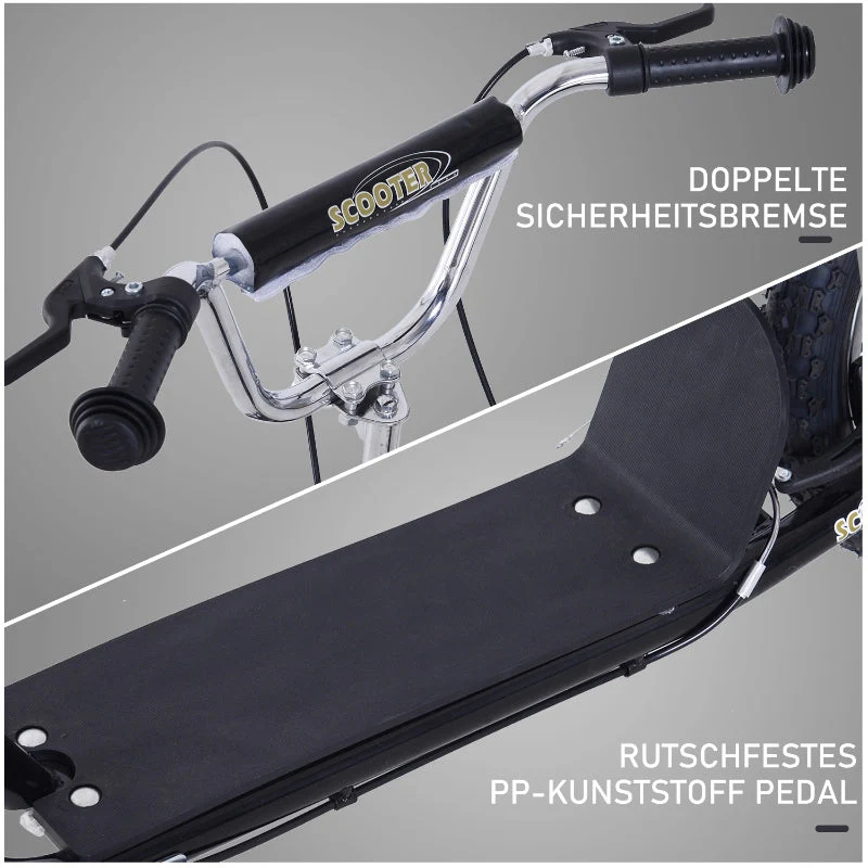 Children's Scooter 16/12 inch, Kick Scooter with Brakes, Black - Image 6
