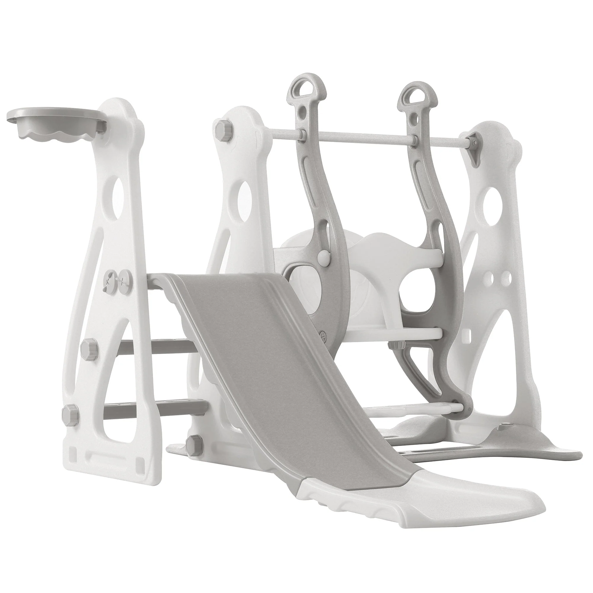 Children's Slide with Swing 4-in-1 Basketball Hoop Indoor - Image 2