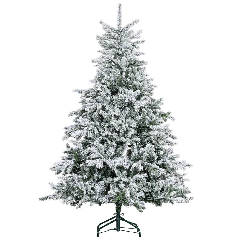 Christmas Tree 180 cm, Artificial Snow, Flame-Retardant, Metal Base - Image 2