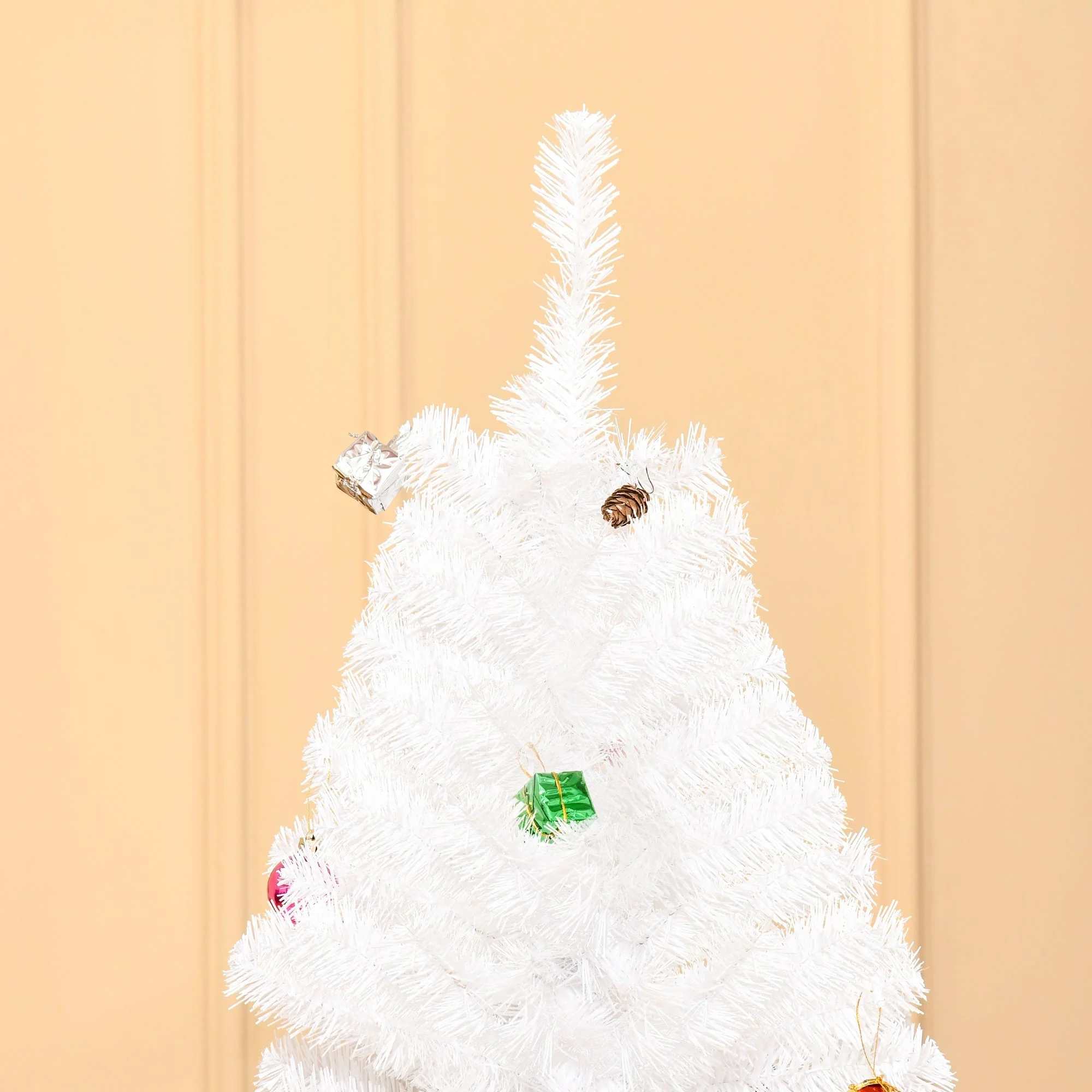 Christmas Tree, Artificial, 180cm, with Stand and Decoration, White - Image 7