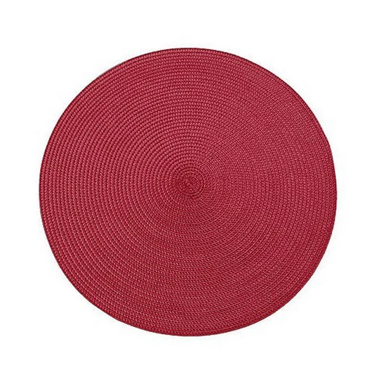 Circle Ribbed Placemat - Red