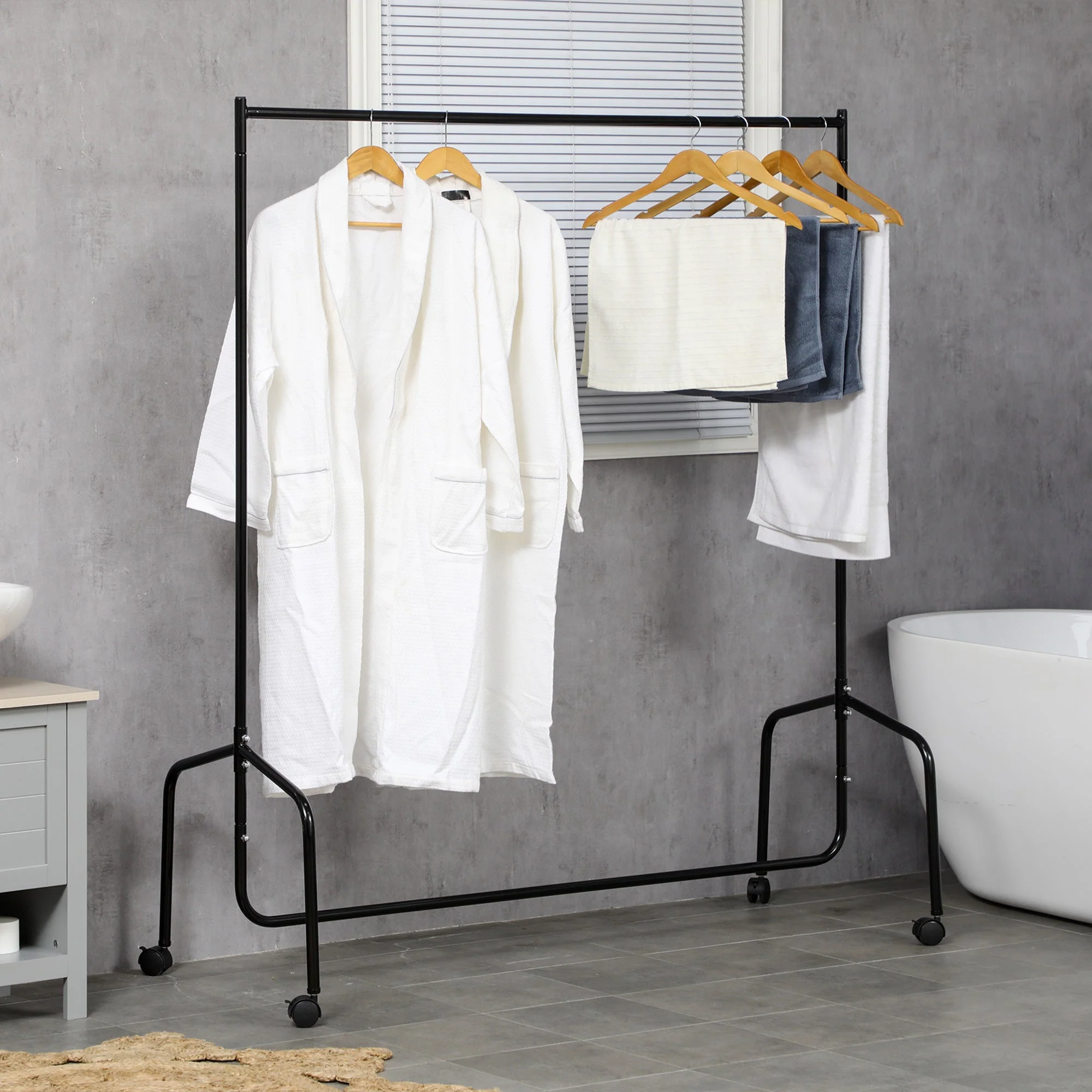 Clothes Rack 150x60x170cm, Sturdy, Easy Assembly, Metal