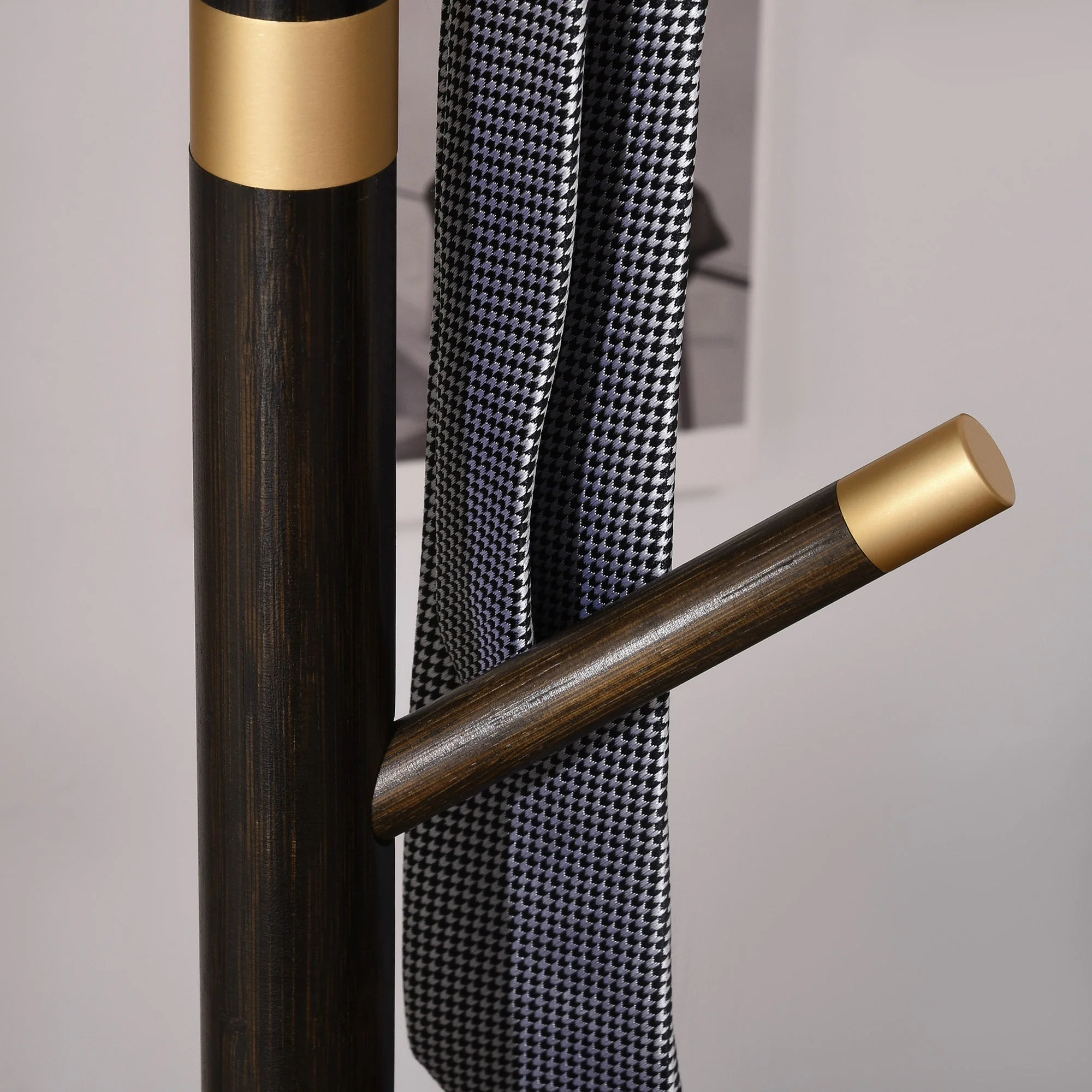 Coat Rack, 6 Hooks, Freestanding, Walnut - Image 7