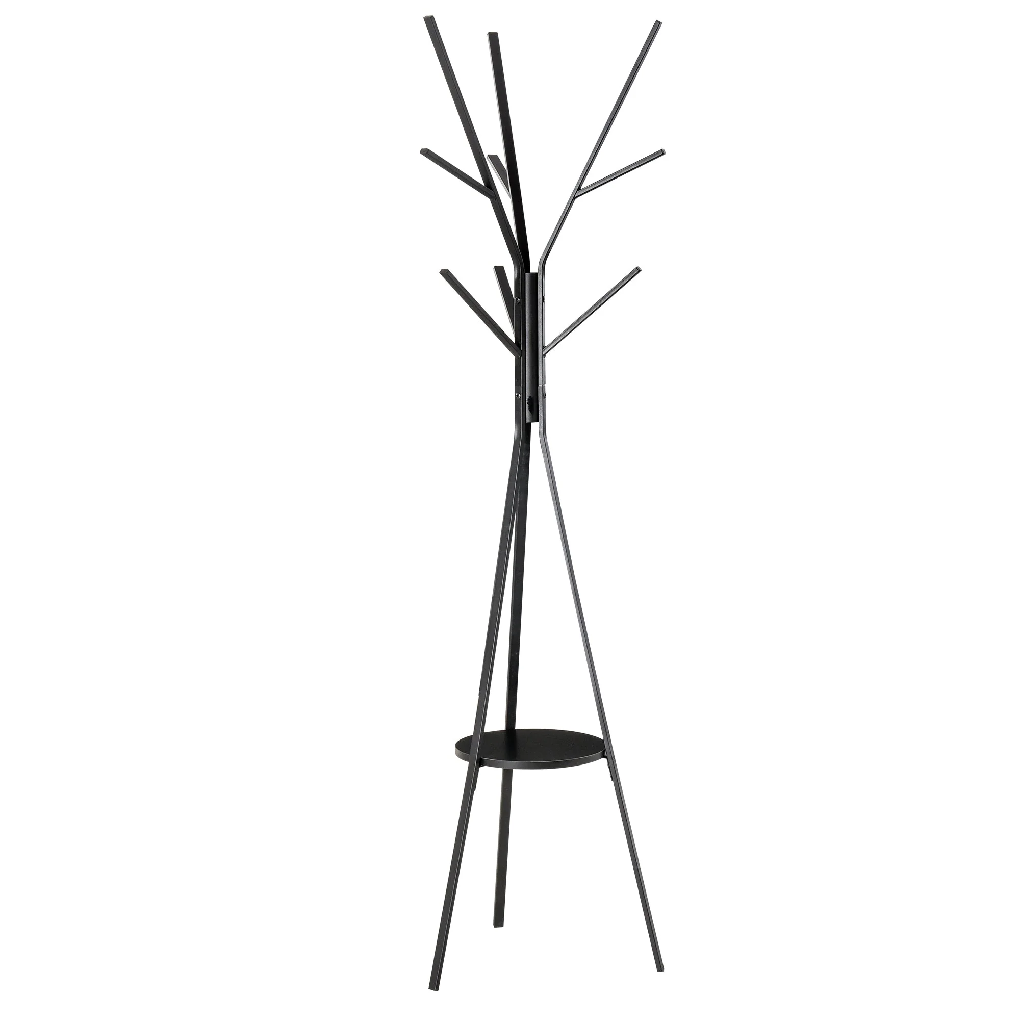 Coat rack standing, 180 cm, black metal - Image 2