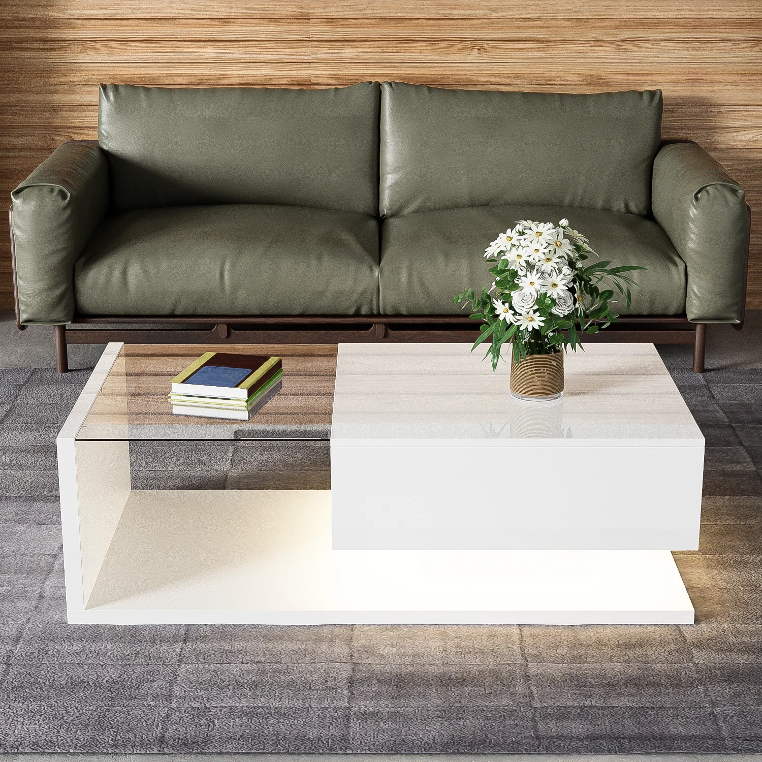 Coffee Table, High-Gloss White - Image 11