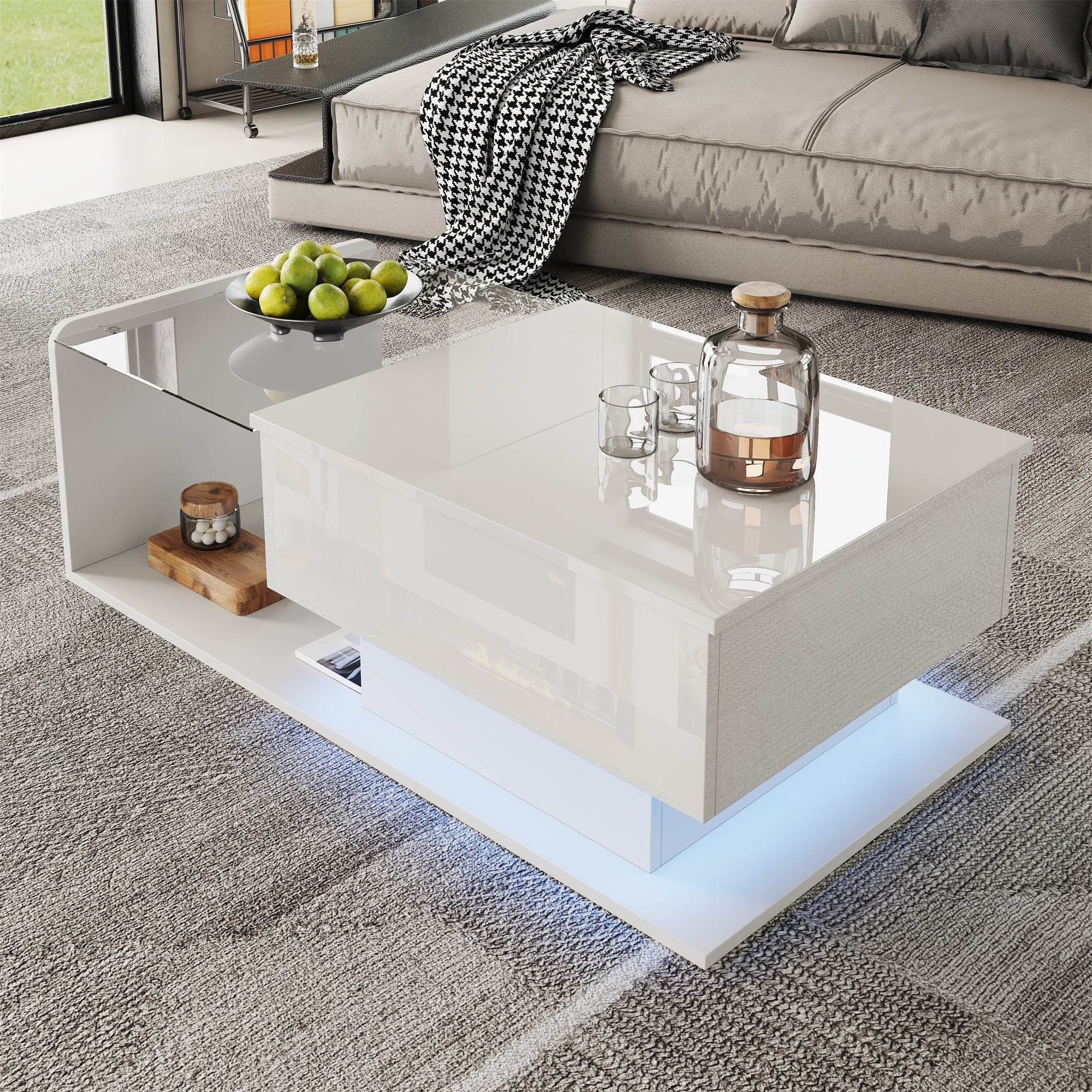 Coffee Table, High-Gloss White - Image 4