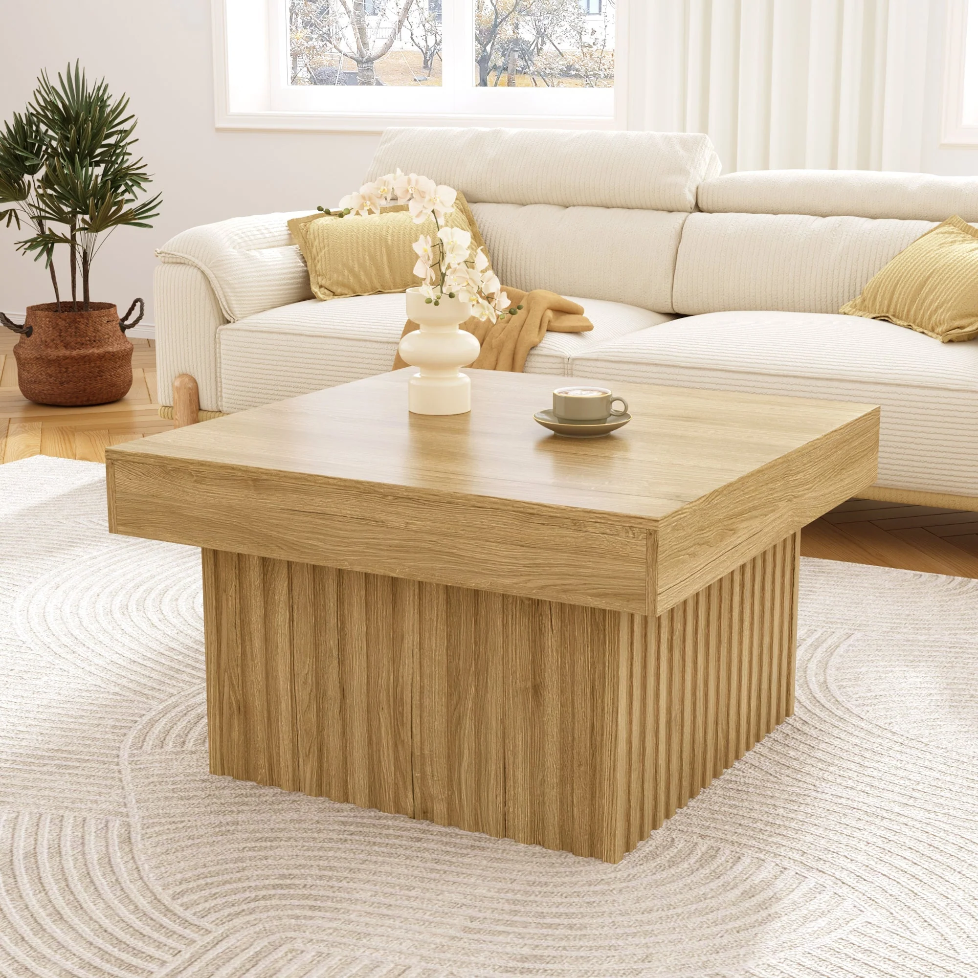 Coffee Table, Modern Design with PB Tabletop & MDF Base, Wooden - Image 3