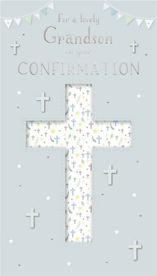 Confirmation Grandson - Cross Blue