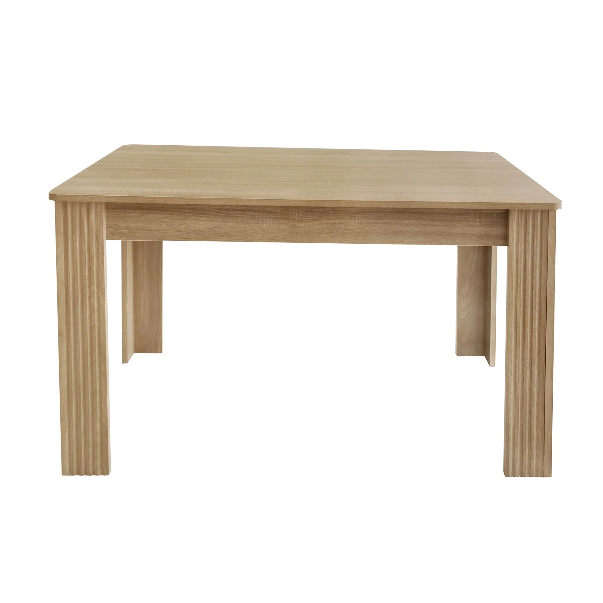 Contemporary Dining Table, Rectangular 4-Leg Sturdy Coffee and Leisure Table, Oak Wood - Image 6