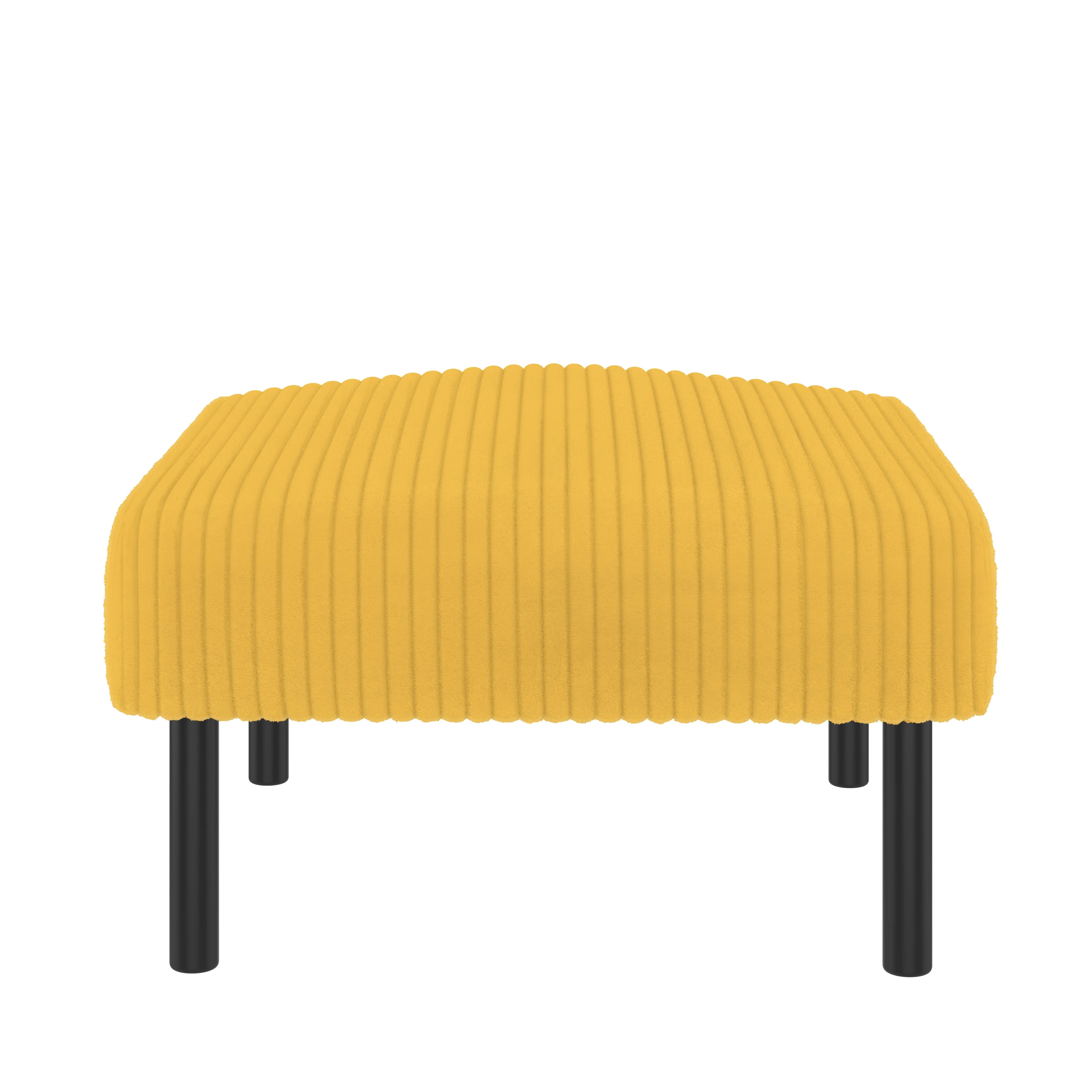 Corduroy Stool - Metal Frame, Super Soft Velour - Premium - Image 9