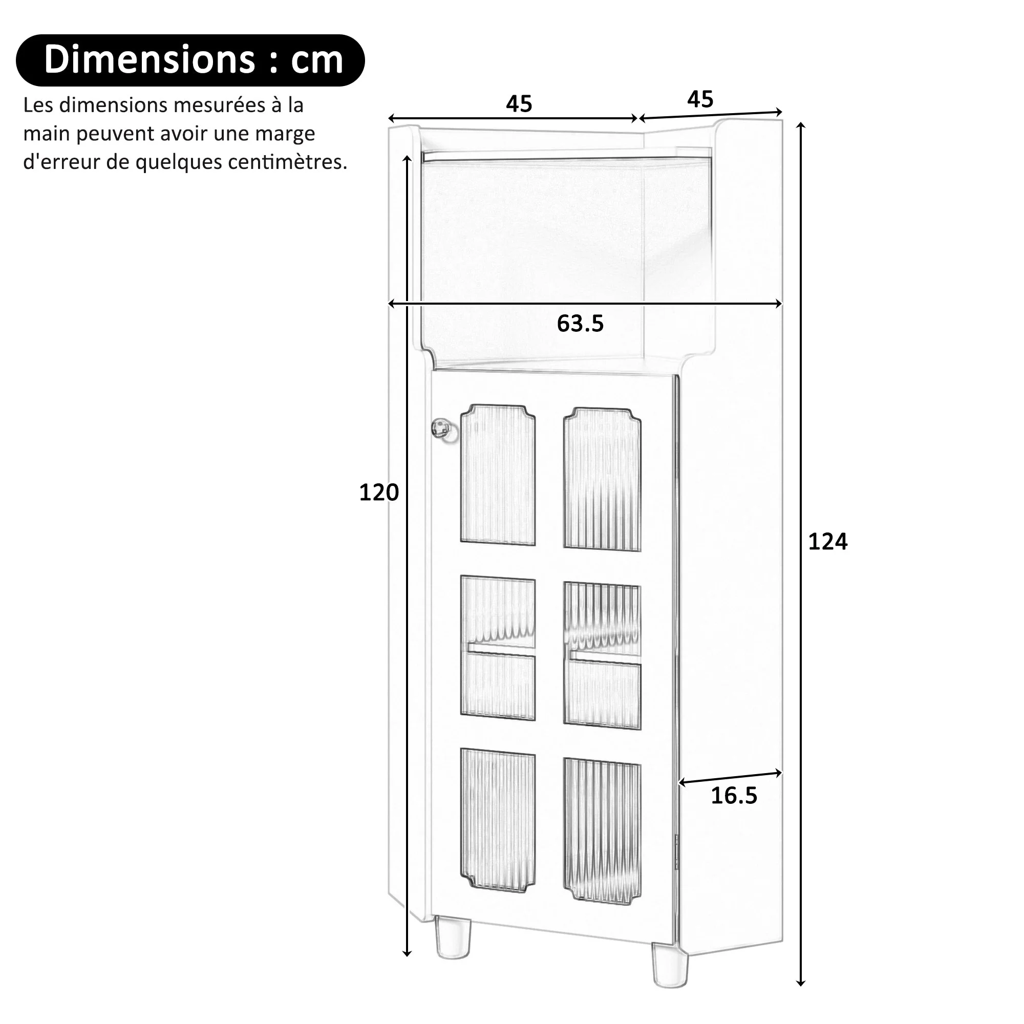 Corner Cabinet LED Lighting App Control Lacquered 63.5x124cm - White - Image 5