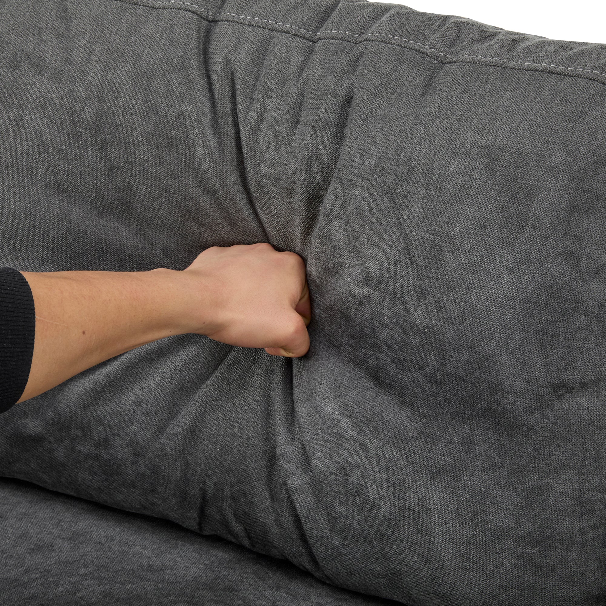 Corner Sofa Bed L-Shaped Extendable with Storage, Dark Grey - Image 7