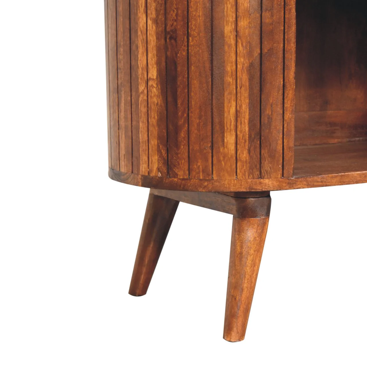 Cortez Open Cabinet Chestnut Wood - Image 6